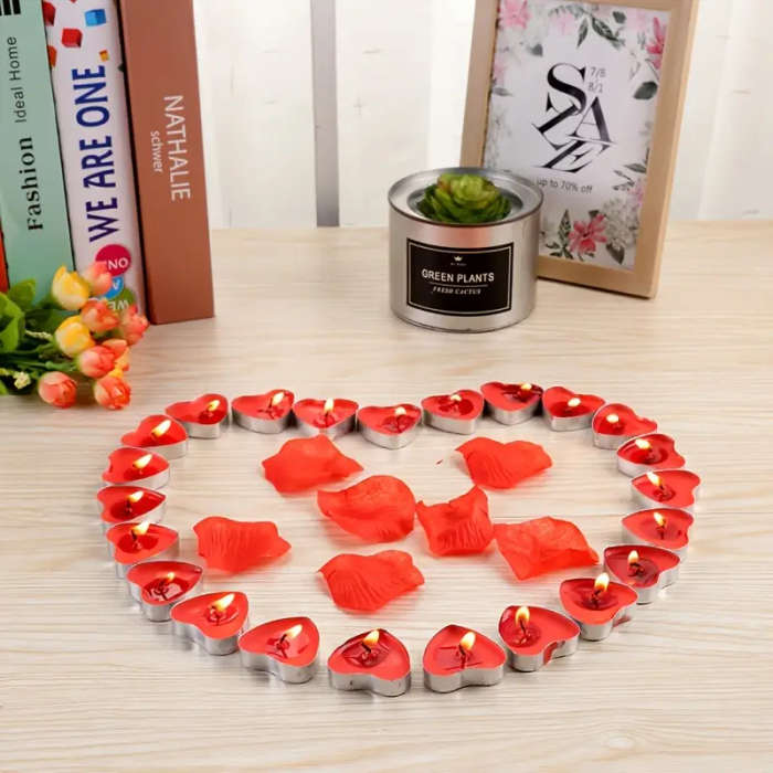 12 Heart-Shaped Candles
