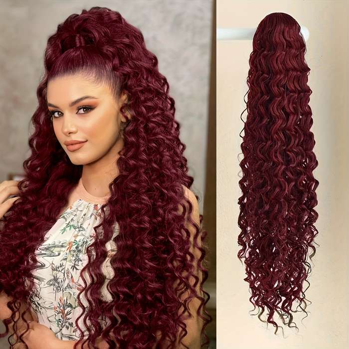 1Pc Dark Brown 66.04cm Fashion Design Wig