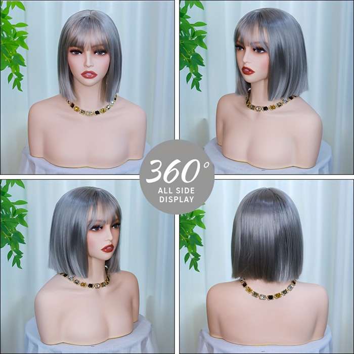 1Pc Black 30.48cm Fashion Design Wig
