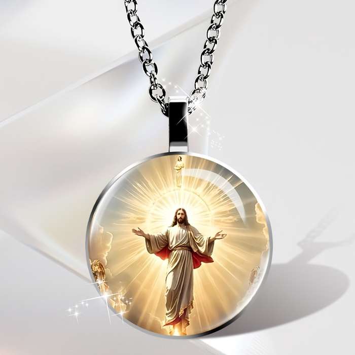 1 Piece Bronze Jesus Theme Pendant