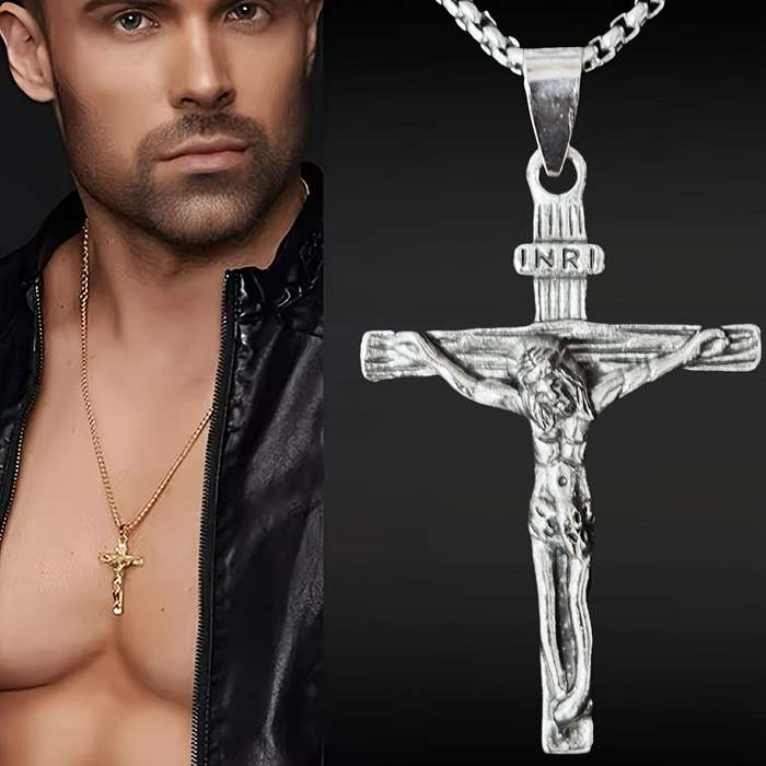 1 Piece Antique Golden Jesus Theme Pendant