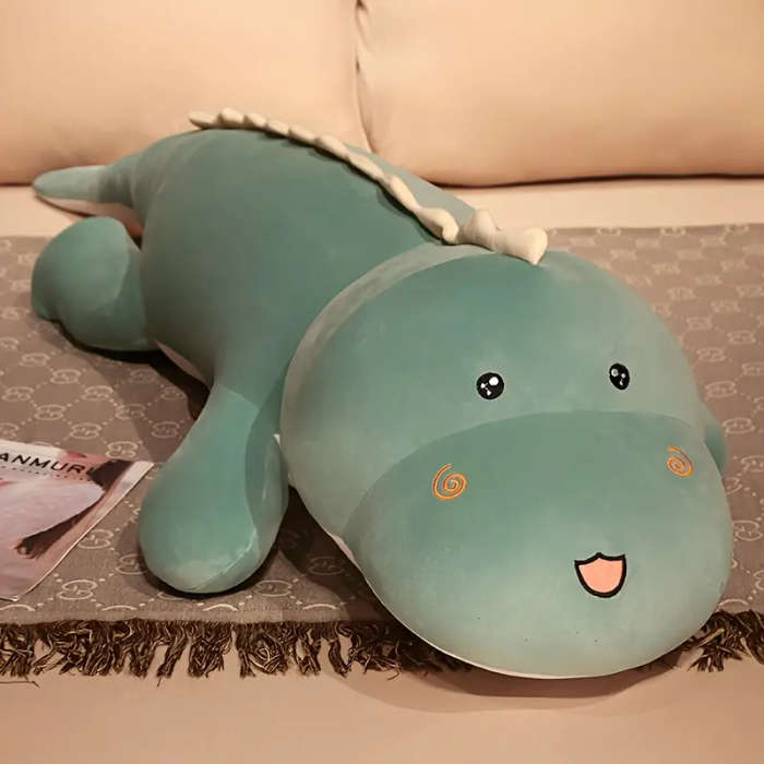 100cm/39.37inch Green Cartoon Dinosaur Plush Toy