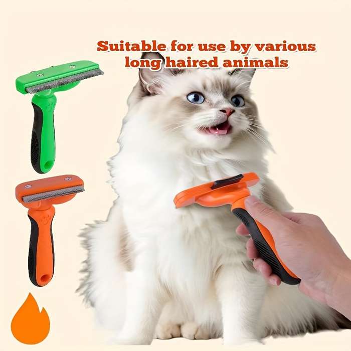1pc Orange Red Large Pet Comb