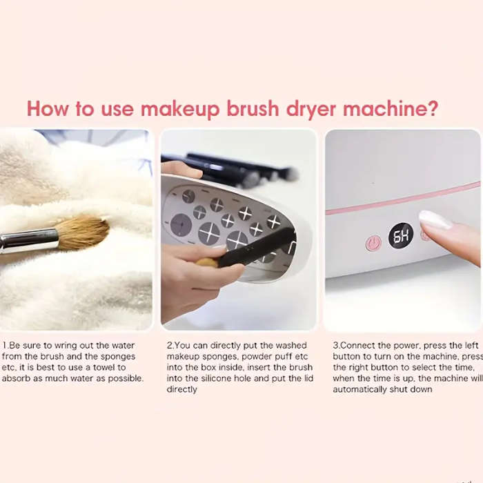 1pc Makeup Brush Dryer, Multi-Functional Beauty Tool, Quick Auto Cleaning Brush Dryer, 36V or Below