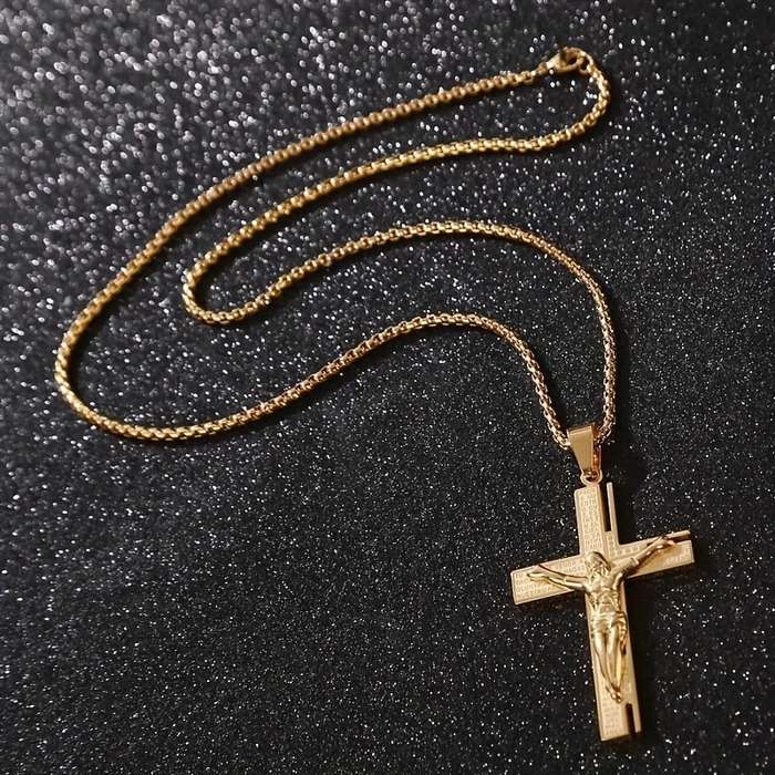 1 Piece Silvery Jesus Theme Pendant