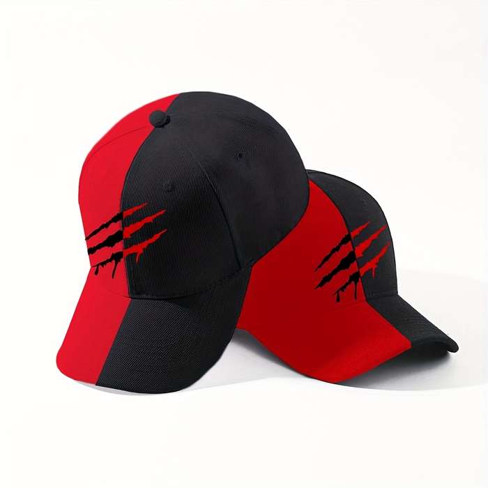 1pc Adjustable Baseball Caps with Scratch Pattern Print Polyester 100.00% Street Style Sun H