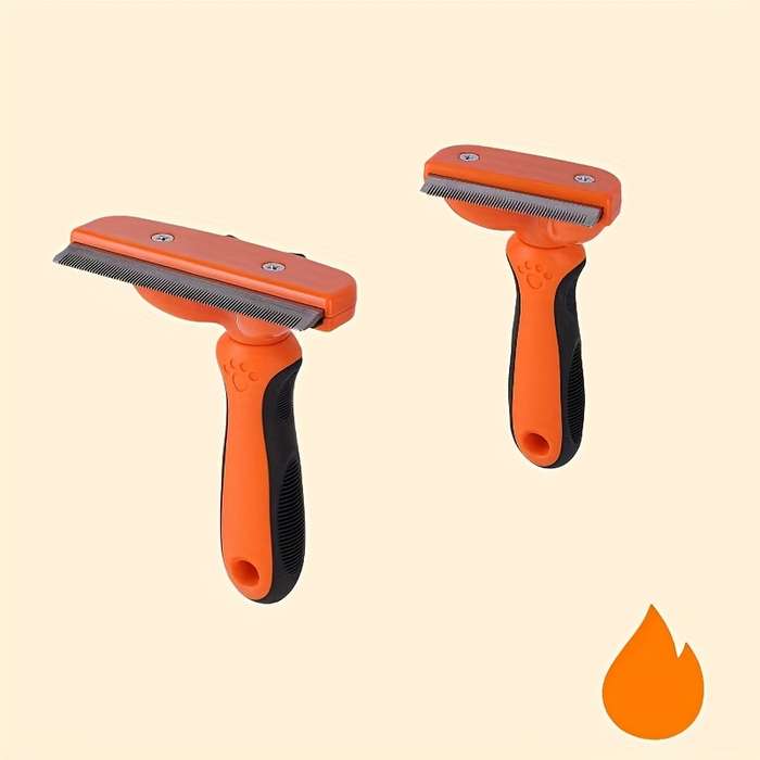 1pc Orange Red Large Pet Comb