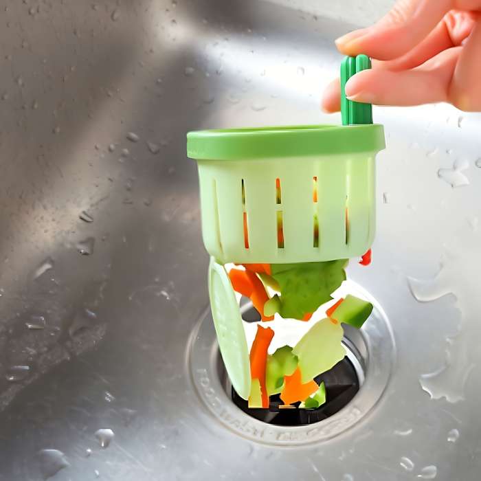 1pc Cactus-Shaped Kitchen Sink Strainer Creative Drain Basket for Residue Anti-Clog Odor Preve