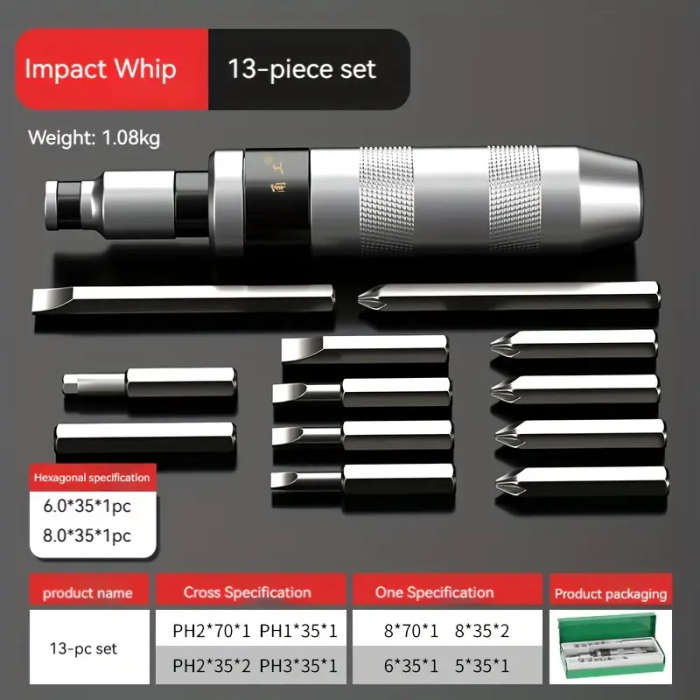 13-Piece Impact Screwdriver Set