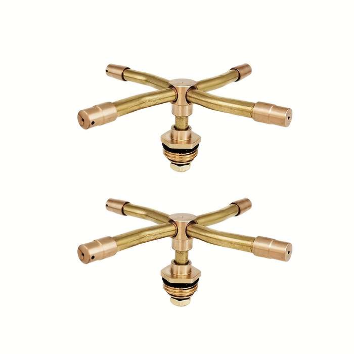 1Pc 4 Arms Whirling Sprinkler Automatic Rotary Brass Sprayer