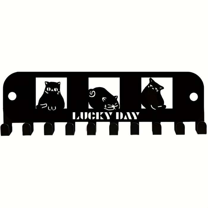 1pc Cute Three Kittens Multifunctional Hook Key Hook Clothes Towel Hook Kitchen Supplies Hook Wall