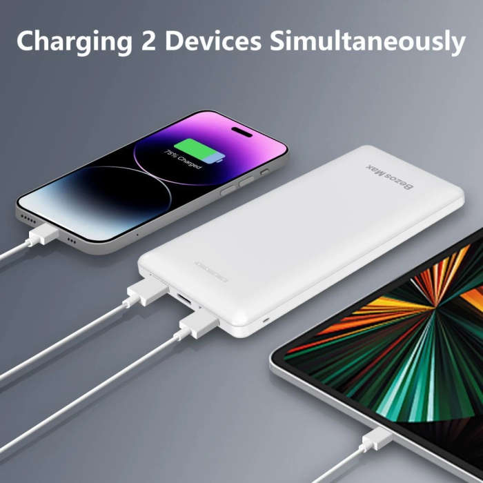 10000mAh Portable Dual Output Power Bank