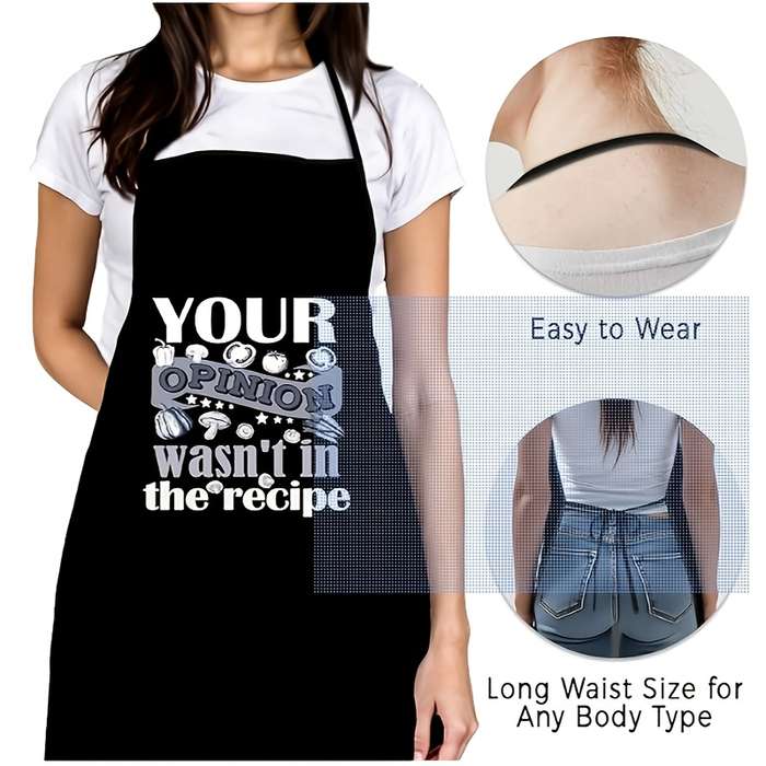 1pc Funny Kitchen Apron with Humorous Recipe Design Perfect for Cooking Baking BBQ Great Gift