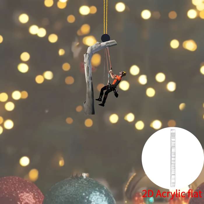1pc 2D Flat   Acrylic Climber Rearview Mirror Pendant Acrylic Multifunctional  Decoration