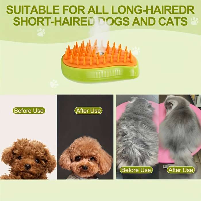 1pc Green Add Yellow Pet Comb