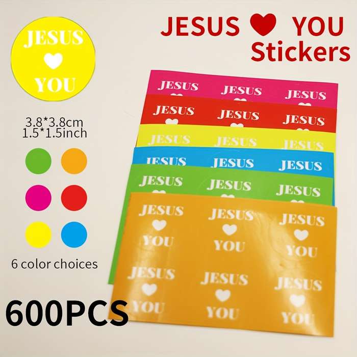 600pcs Jesus Christian Themed Stickers