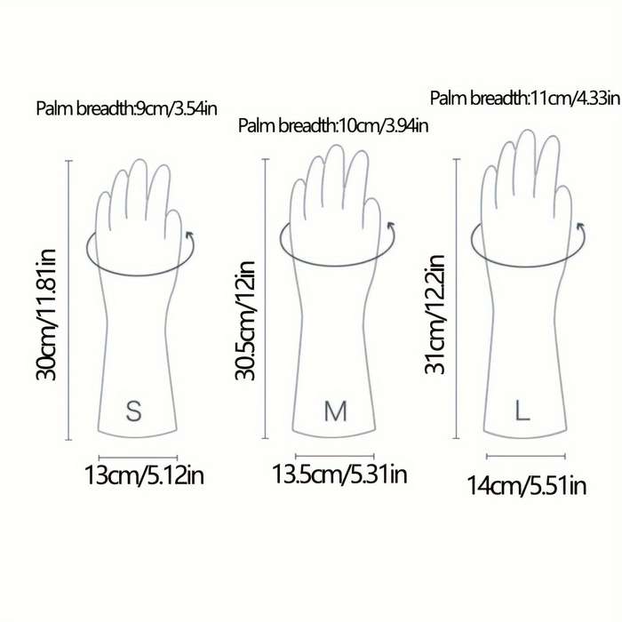 3 Pairs One Each In Pink Green And Blue Size M Household Cleaning Gloves