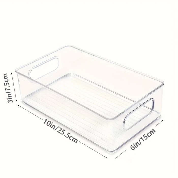 6-Pack Clear Stackable Fridge Organizers