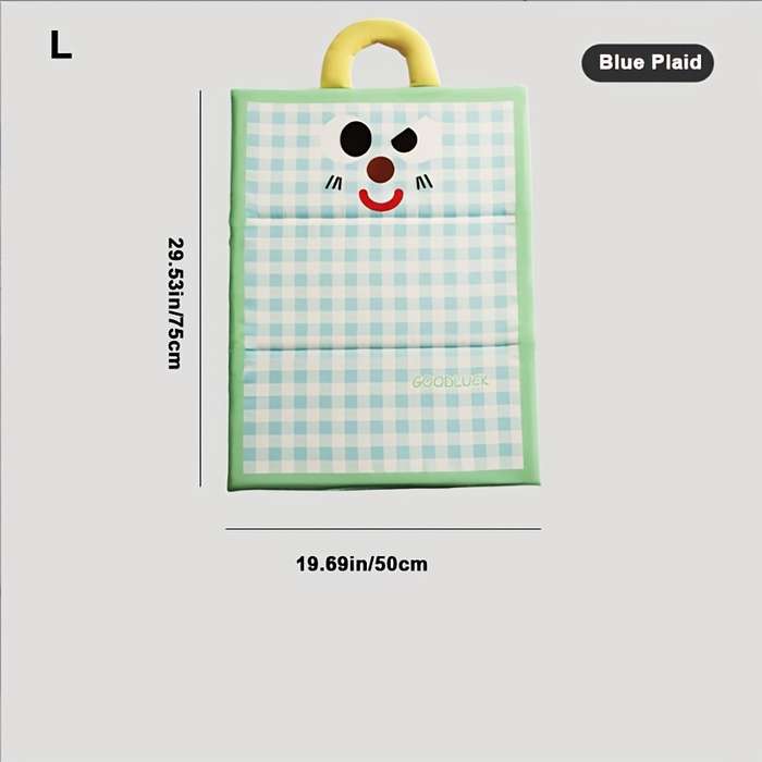 1piece Blue Plaid Cooling Pad