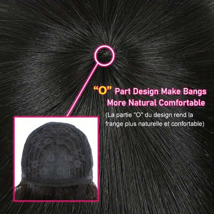 1Pc Black 30.48cm Fashion Design Wig