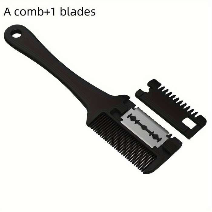 1pc Black Size 1 Comb Add 10 BladesPet Comb