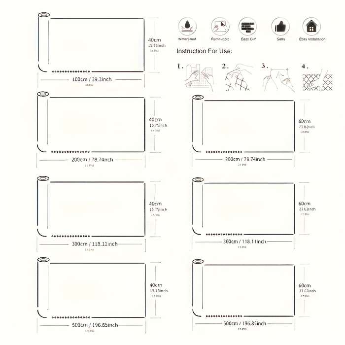 1PC Wall Stickers40x200cm 15.75inx78.74in
