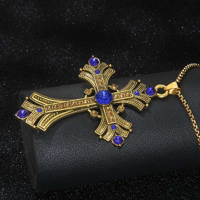 1 Piece Blue Jesus Theme Pendant
