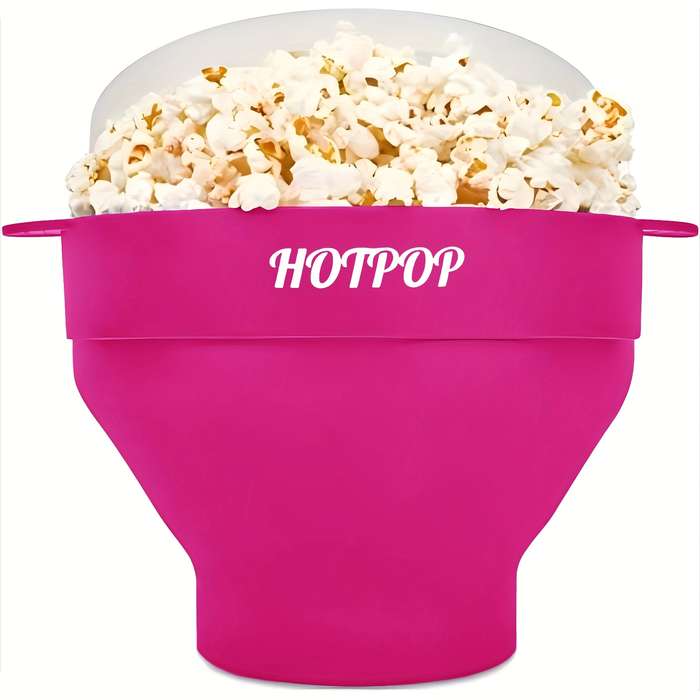 1set Microwave Popcorn Maker Popcorn Maker Foldable Bowl BPA Free and Dishwasher Safe 10 Colo