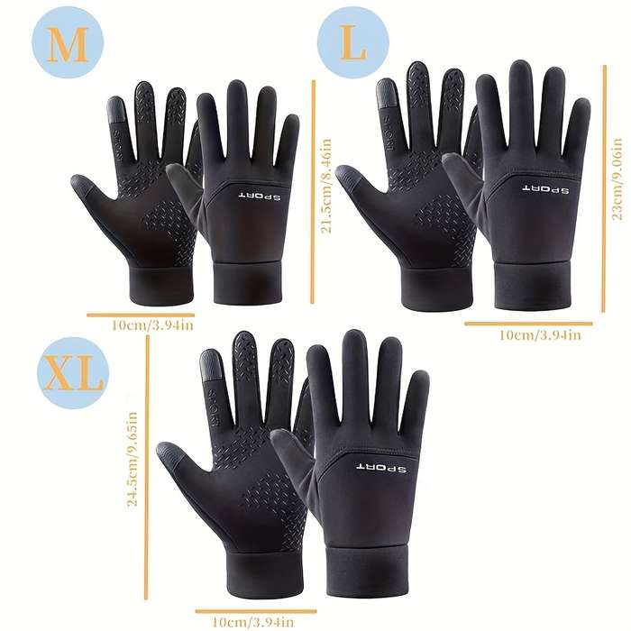 1 Pair Black Size M Outdoor Sports Gloves