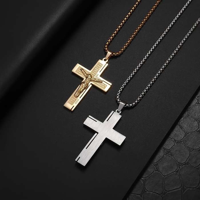 1 Piece Golden Jesus Theme Pendant