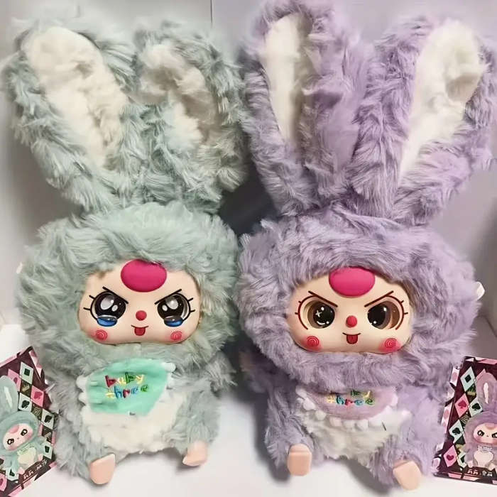 1 Baby Three Lily Bunny Village Series Mystery Box Miniature Figurine