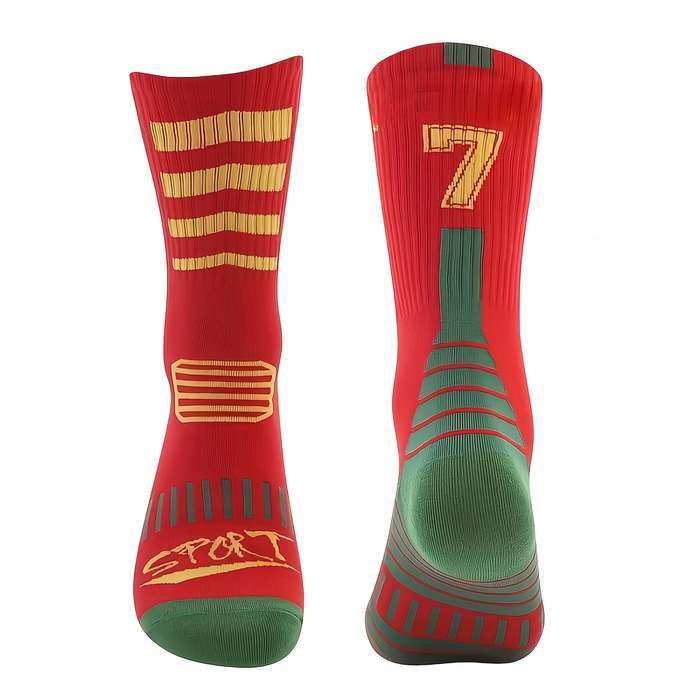 1 Pair Red Luo Kou Green Socks Bottom One Size Socks