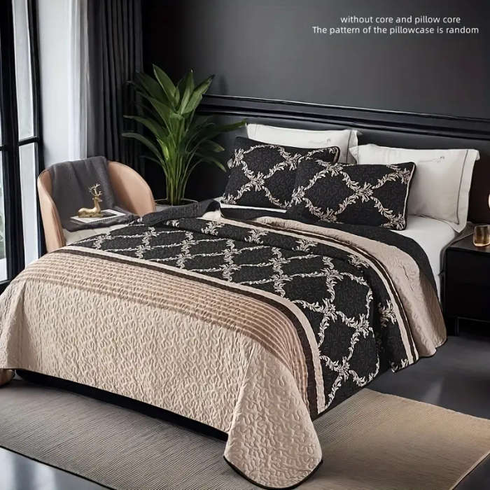 3-Piece Simple Stitched Duvet Cover Set 173cm*229cm