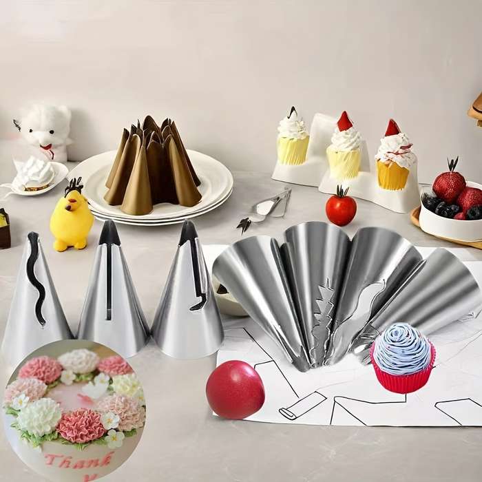 7pcs Stainless Steel Cutlery Set Playful Patterns Polka Dots Food-Safe Dinnerware Ideal