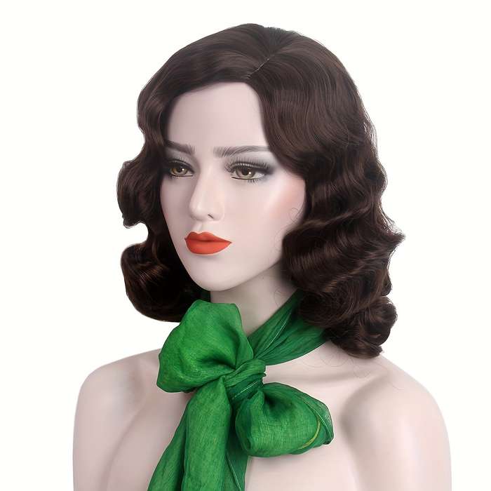 1Pc Black 35.56cm Fashion Design Wig