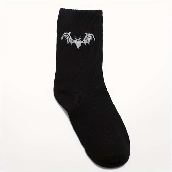 5 Pairs Black One Size High Elastic Socks