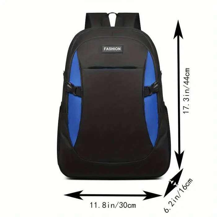 1pc Fashionable Large Capacity Backpack Casual Solid Color Nylon Material with Tassel Embellishment