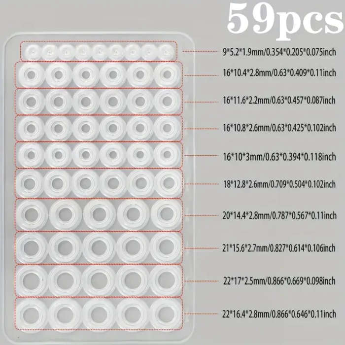 59-Piece Silicone Seal Repair Kit