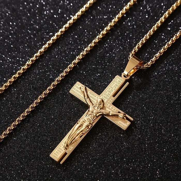 1 Piece Silvery Jesus Theme Pendant