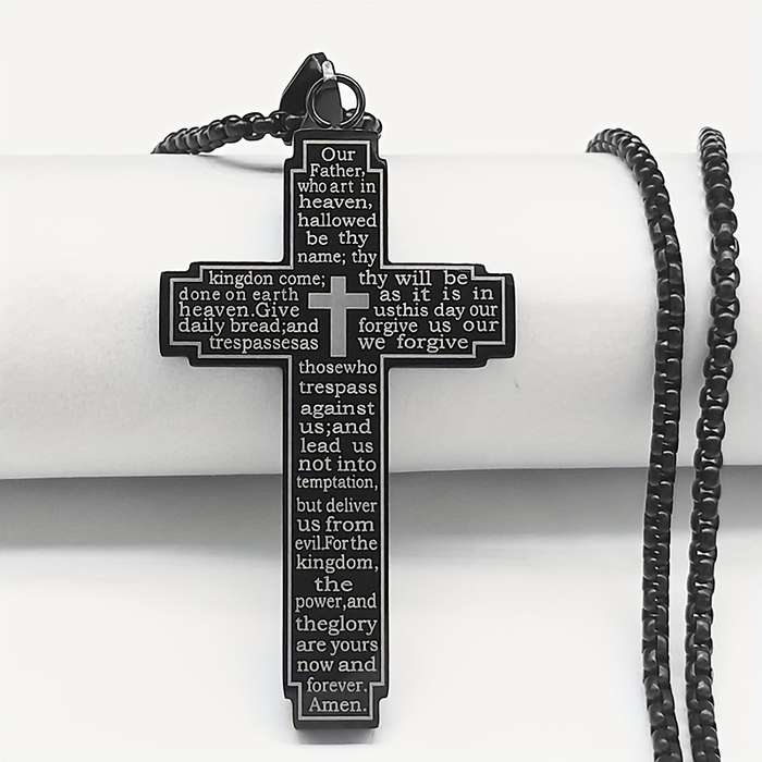 1 Piece Steel Color Jesus Theme Pendant