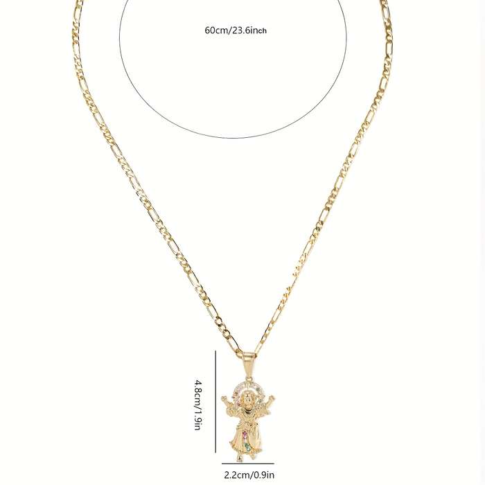 1 Piece Golden Yellow White Jesus Theme Pendant