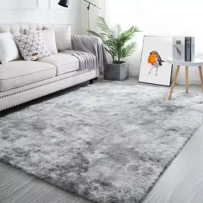 1Pc 80x160cm Tie Dye Water Gray Floor Mat