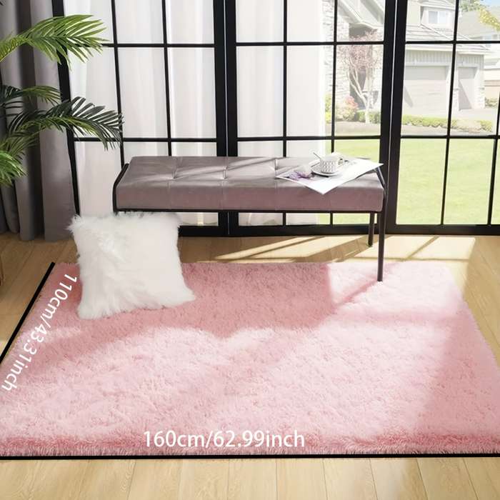 1Pc Pink 200x200cm 78.74x78.74inch Floor Mat