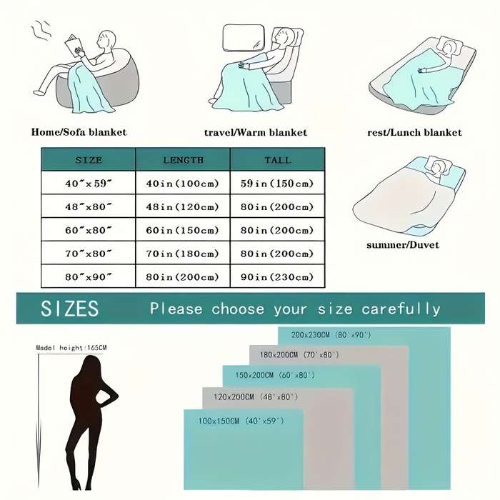1ps Blanket Color Happiness Flowers Bloom size 120x200cm