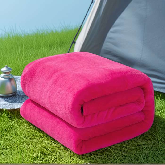 1ps Blanket Color Light Camel size 180x200cm 71x79in