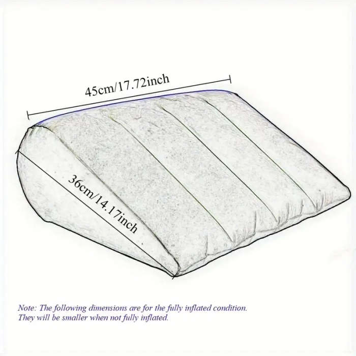1pc Inflatable Leg Pillow Plush Leg Pillow Inflatable PVC Triangle Cushion Reliable for Home and Out