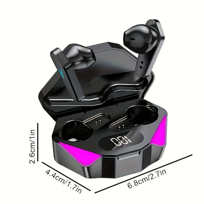1pc Wireless Headphones Gaming Headphones In-ear Headphones HD Smart Digital Display Charging Cabin