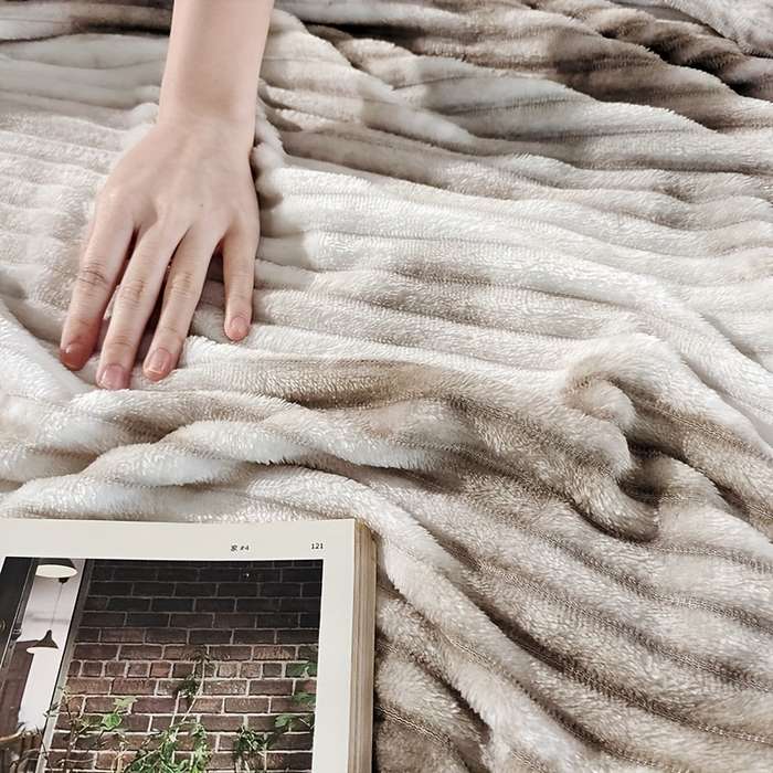 1ps Blanket Color Smoke Rain Gray Black size 70cmx100cm