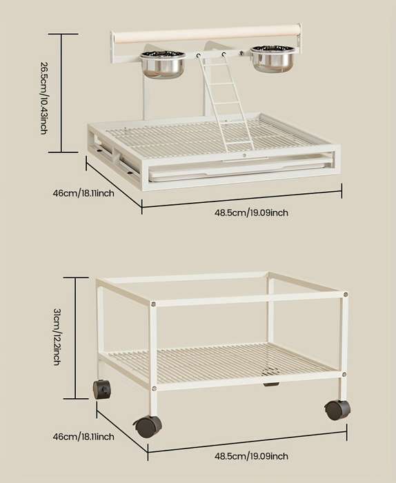 1pc Single-layer standard cage (transparent and high-heightened) with pulley Pet Cage