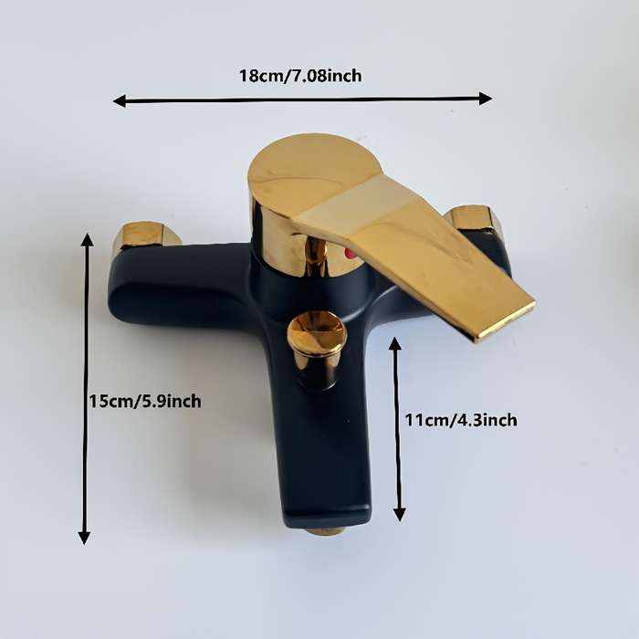 1PC Black Golden Bathtub Faucet